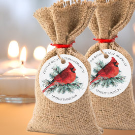 Memorial Kardinal Pine Foto FÜTTERTE DIE VÖGEL Geschenkanhänger