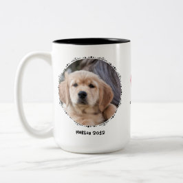 Memorial Keepake 2 Foto Benutzerdefiniert Zweifarbige Tasse
