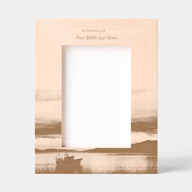 Memorial Keepake Fischereifahrzeug Fischer Geätzte Rahmen (Vorderseite)