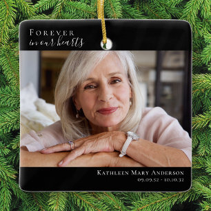 Memorial Keepake   Forever in unseren Herzen Keramikornament