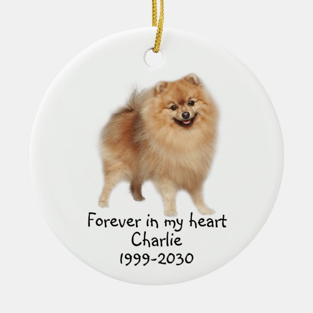 Memorial Keepake Hund Tier Keramik Ornament (Vorne)