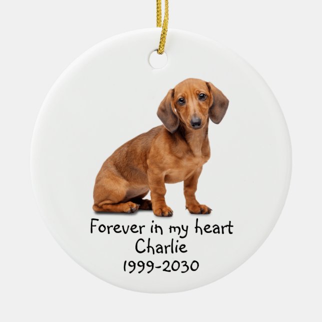Memorial Keepake Hund Tier Keramik Ornament (Vorne)