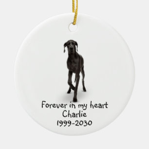 Memorial Keepake Hund Tier Tier Keramik Ornament