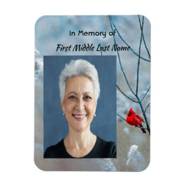 Memorial Keepake Kardinal Red Bird Magnet
