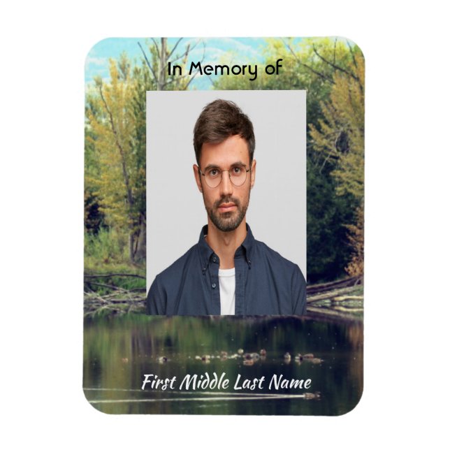 Memorial Keepake Lake Pond Park Ducks Magnet (Vertikal)