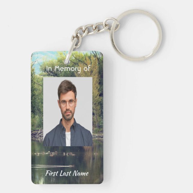 Memorial Keepake Lake Pond Park Ducks Schlüsselanhänger (Rückseite)