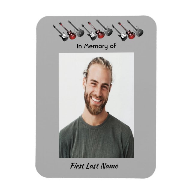 Memorial Keepake Musician Gitarre Magnet (Vertikal)