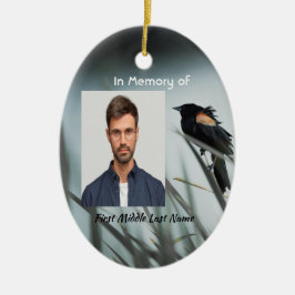Memorial Keepake Red-wing Blackbird Keramik Ornament