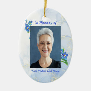 Memorial Keepake Vergiss mich nicht" Blume Keramik Ornament