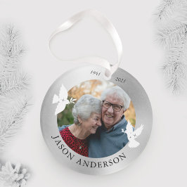 Memorial Keepake White Dove Imitate Silver Ornament
