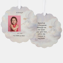 Memorial Keepsake Angel Reaching  Ornament Karte