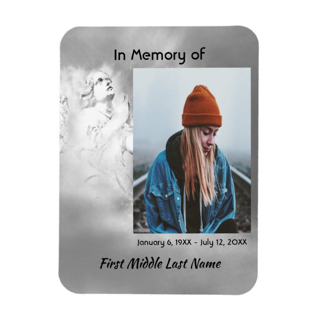 Memorial Keepsake Angel Sky Clouds Magnet (Vertikal)
