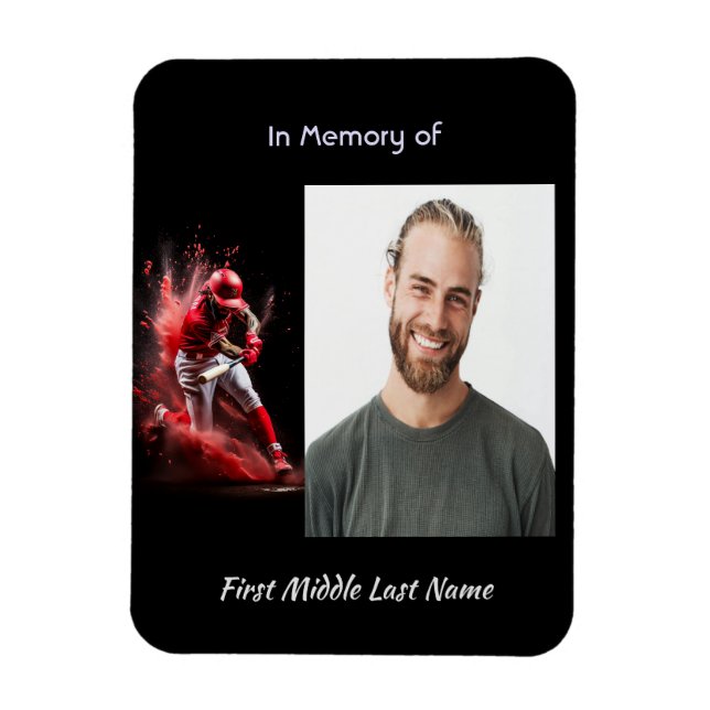 Memorial Keepsake Baseball Softball  Magnet (Vertikal)