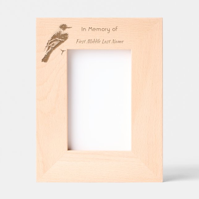 Memorial  Keepsake Bluebird Garden Bird  Geätzte Rahmen (Vorderseite)