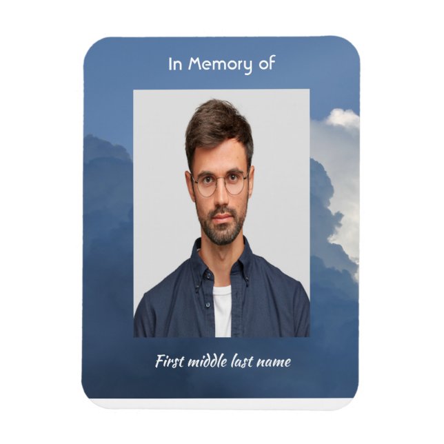Memorial Keepsake Clouds Sky Heavenly Magnet (Vertikal)