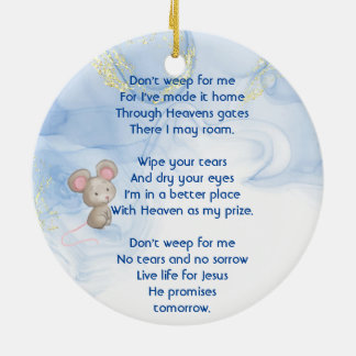 Memorial Keepsake Cute Little Mouse Children Keramik Ornament