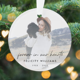 Memorial Keepsake Forever in our Hearts Photo Ornament