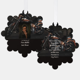  Memorial Keepsake Motorcycle Biker Ornament Karte