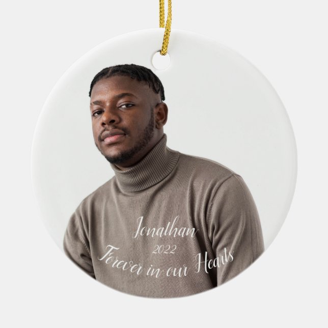 Memorial Keepsaké Ornement de Noël personnalisé (Devant)