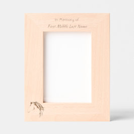 Memorial Keepsake Pastel Horse Art Geätzte Rahmen