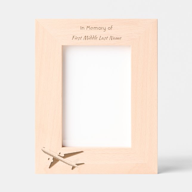  Memorial Keepsake Pilot Airplane Flying Geätzte Rahmen (Vorderseite)