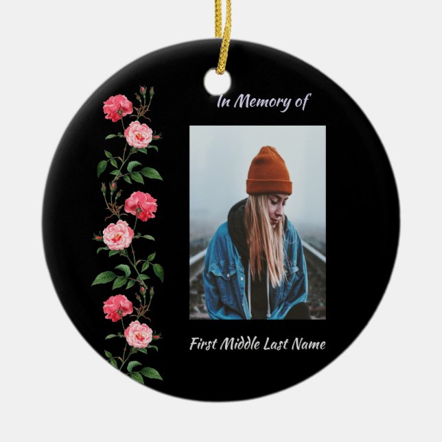  Memorial Keepsake  Roses Garden Flowers Keramik Ornament (Vorne)
