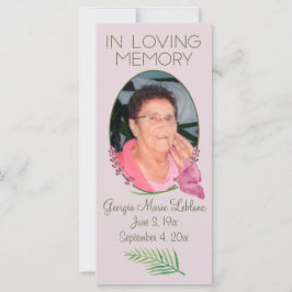 Memorial Keepsakes Card für benutzerdefinierte Aqu