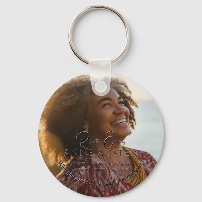 Memorial Keychain Personalized Keepsake Schlüsselanhänger (Vorderseite)