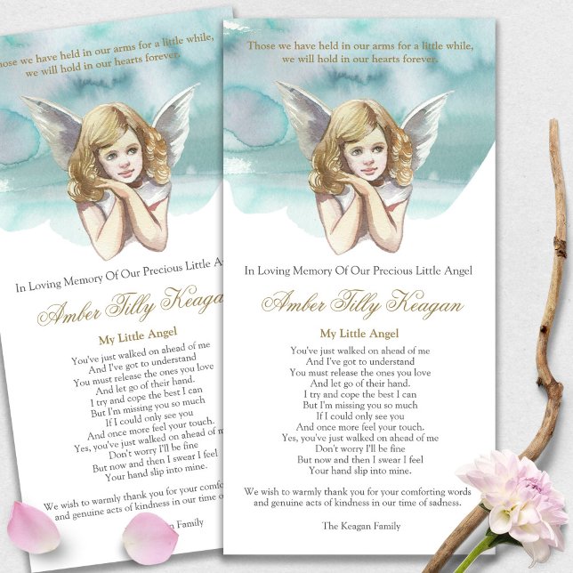 Memorial Loss Angel Wings Beerdigung Danke Karten (funeral thank you cards, bereavement, elegant, simple, celebration of life, sympathy card)