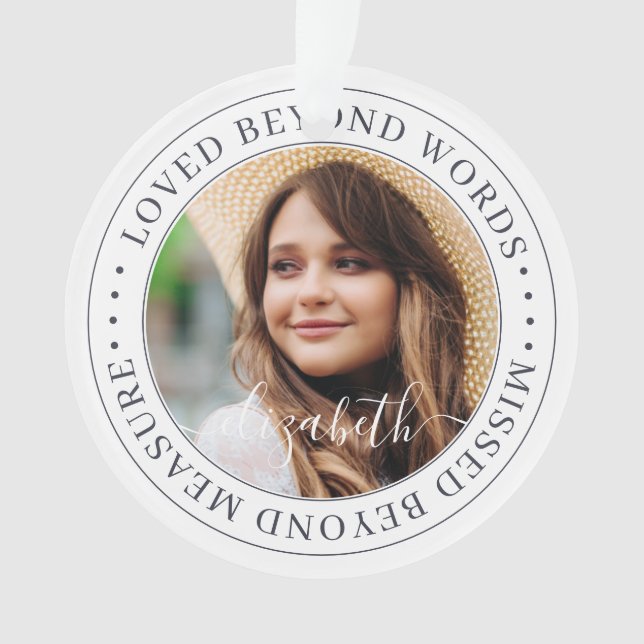 Memorial Love Beyond Words Simple Chic Photo (devant)