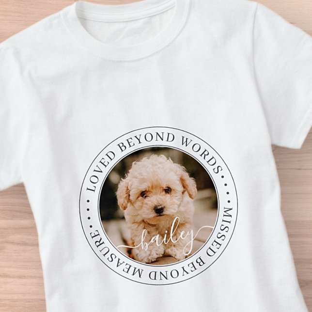 Memorial Loved Beyond Words Elegantes Chic Foto T-Shirt (Von Creator hochgeladen)