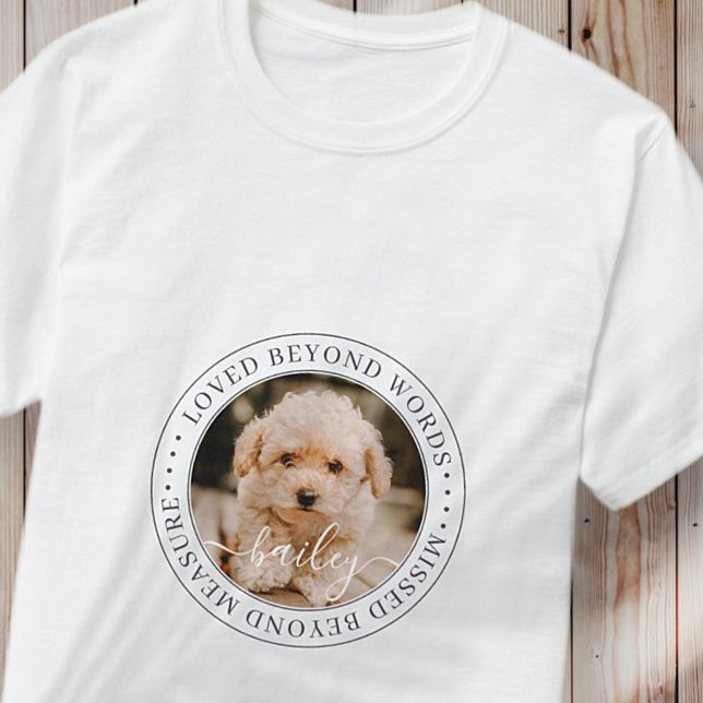 Memorial Loved Beyond Words Elegantes Chic Foto T-Shirt (Von Creator hochgeladen)