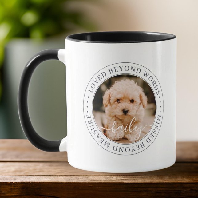 Memorial Loved Beyond Words Elegantes Chic Foto Tasse (Von Creator hochgeladen)