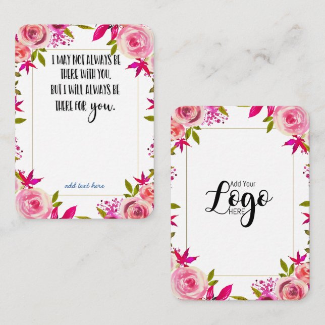 Memorial Memorial Angel Sake-Geschenk im Memory Be Visitenkarte (Vorne/Hinten)