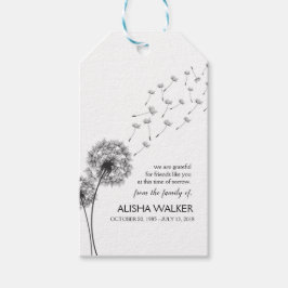 Memorial Minimalismus Botanicals Blume Dandela Geschenkanhänger
