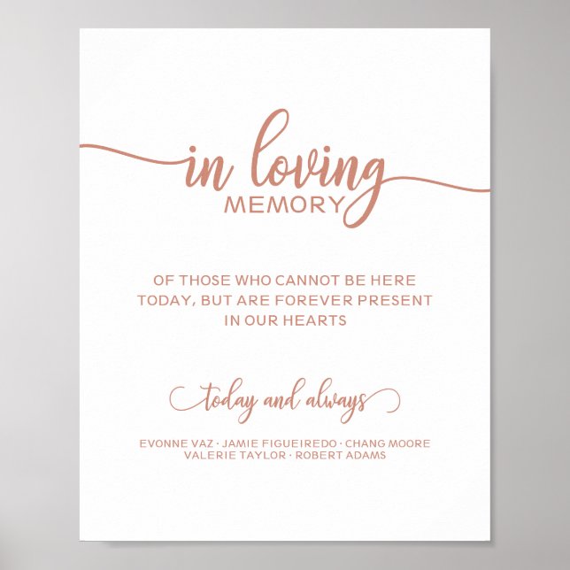 Memorial mit Namen lieben Poster (Vorne)