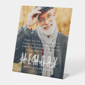 Memorial Modern Einfaches elegantes Foto Sockelschild