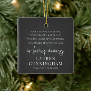 Memorial Modern Elegant Einfaches Design Keramikornament