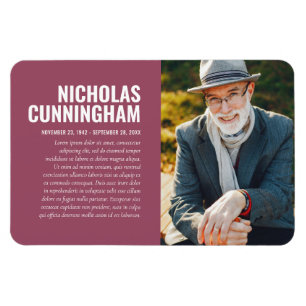 Memorial Modern Foto Prayer Card Sake Magnet