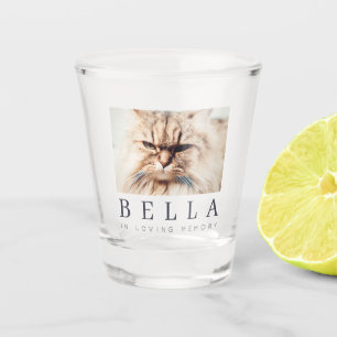 Memorial Modern Simple Chic Family Foto Schnapsglas