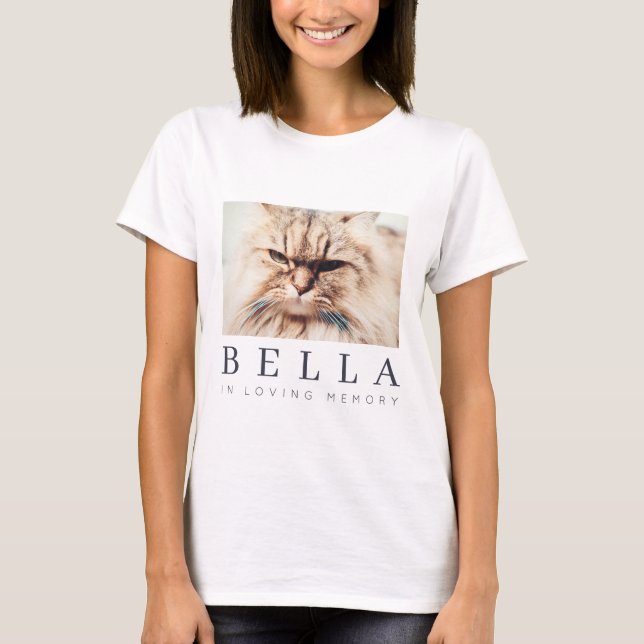 Memorial Modern Simple Chic Family Foto T-Shirt (Vorderseite)