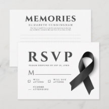Memorial Modern Simple Erinnerungen Black Ribbon