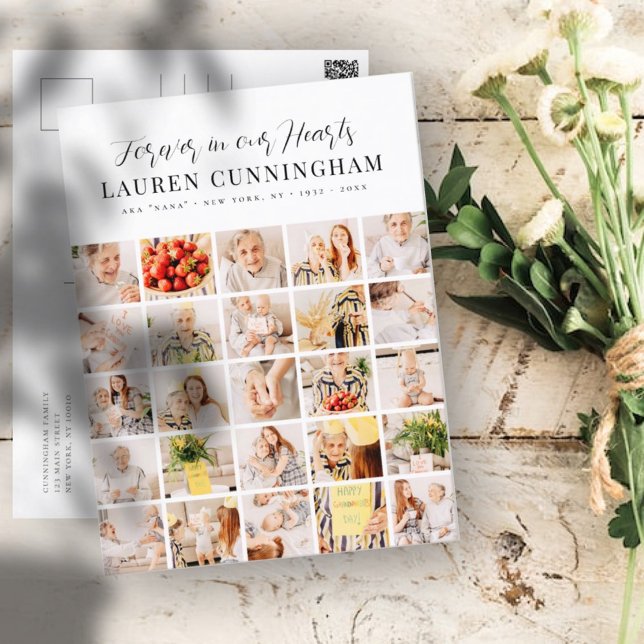 Memorial Modern Simple Minimalistisch 25 Foto Coll Postkarte (Von Creator hochgeladen)