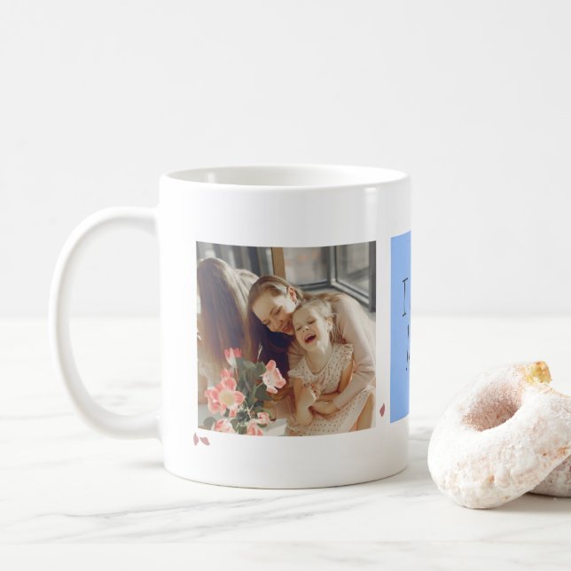 Mémorial moderne Photo Fête des Mères Café Mug (Avec donut)