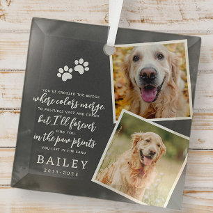 Memorial Modernes Gedicht mit einfachem Design Fot Ornament Aus Glas