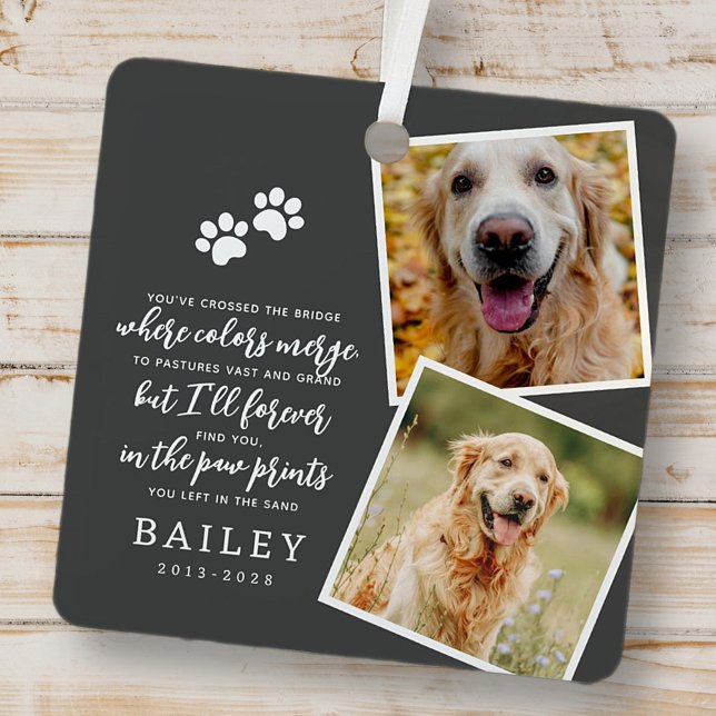 Memorial Modernes Gedicht mit einfachem Design Fot Ornament Aus Metall (Von Creator hochgeladen)