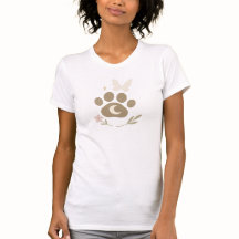 Memorial Paw mit Mond & Butterfly - Beileid