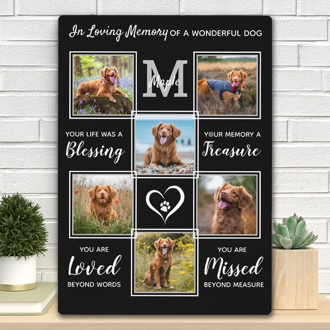 Memorial Personalisiert Dog Collage Fotoplatte (Von Creator hochgeladen)