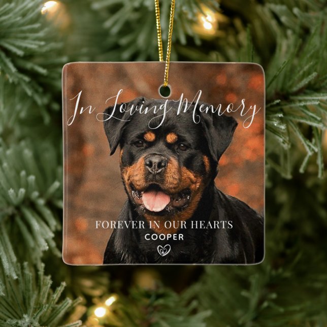 Memorial Personalisiertes Foto Keramik Ornament (Baum)