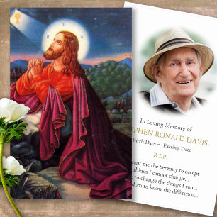 Mémorial Perte Jésus Prière Cartes de Sympathie